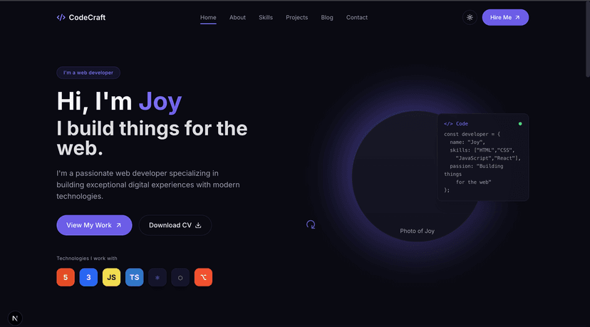 Personal Portfolio Website
